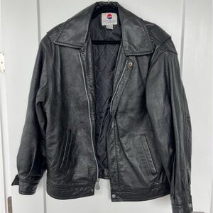 Pepsi Black Lightweight Shirt Jacket with Wide Collar